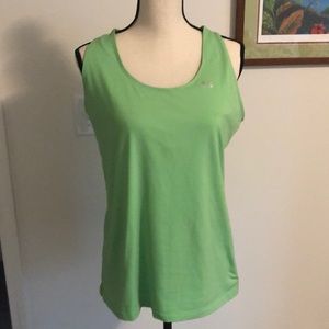 Lime green work out top with built in bra